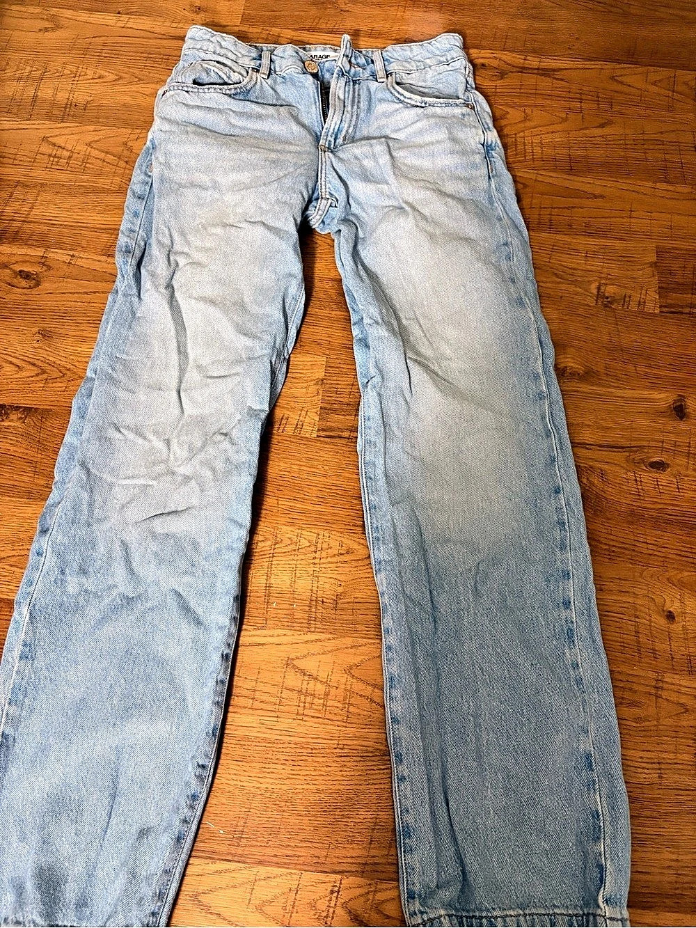 Garage Slouchy Jean Bootcut Jeans in Blue Waist 24